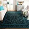 Safavieh Adirondack Power Loomed Rectangle RugBlack & Teal 3 x 5 ft. ADR108K-3 - alternate 7